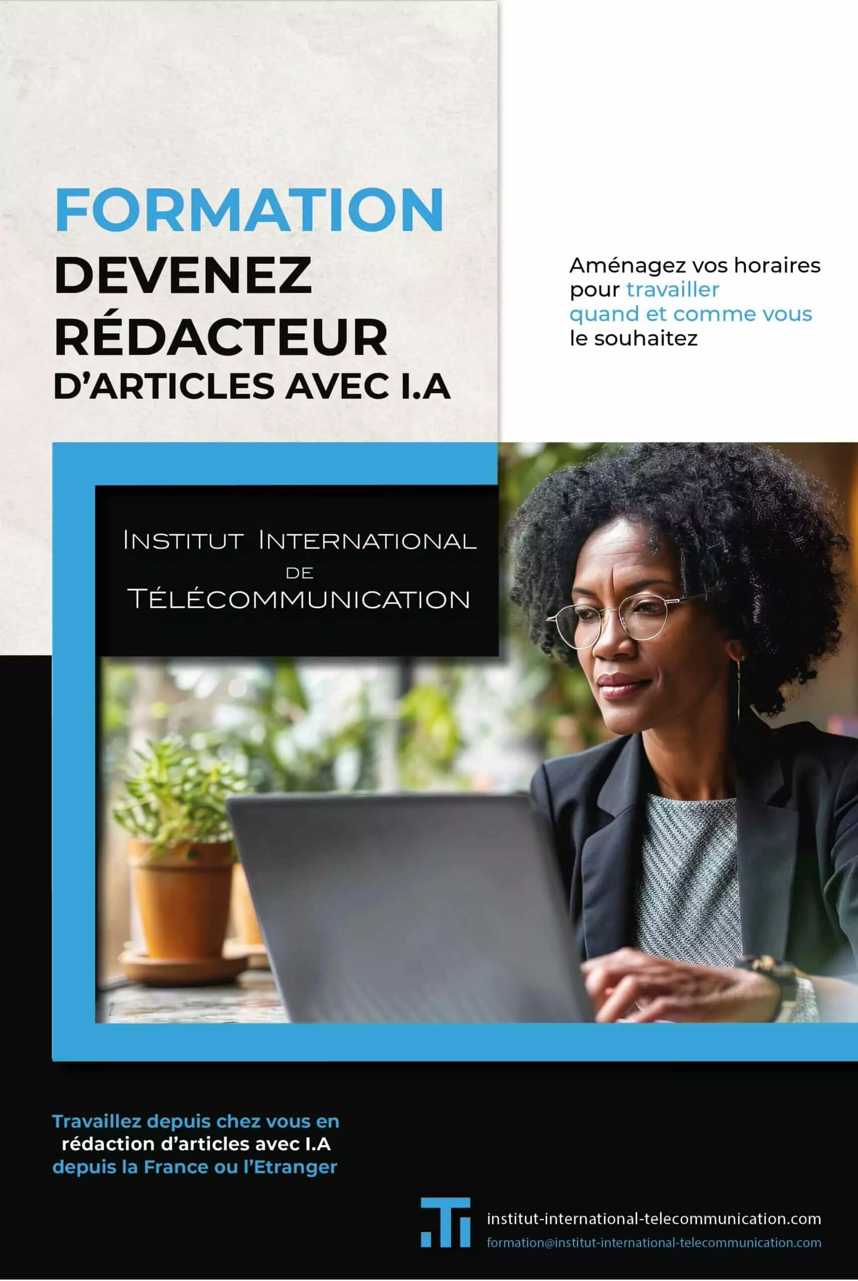 Travaillez depuis chez vous en étant rédacteur d'articles en utilisant I.A