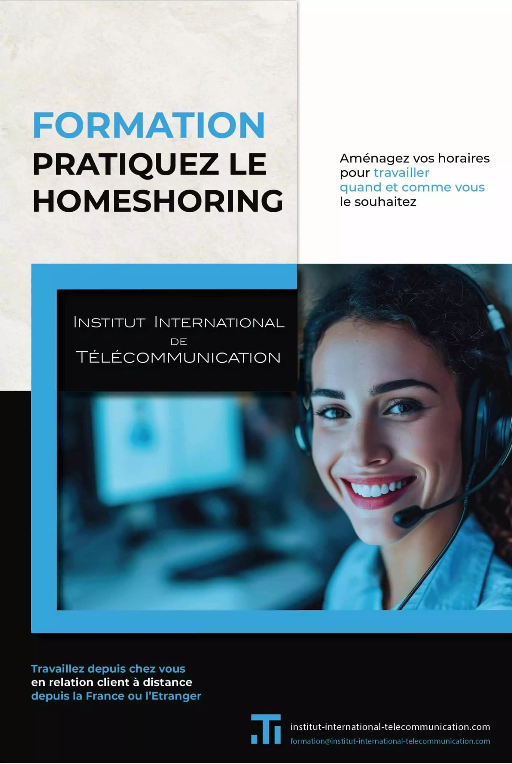 Formation pour pratiquer le homeshoring : travailler depuis son domicile en relation client à distance