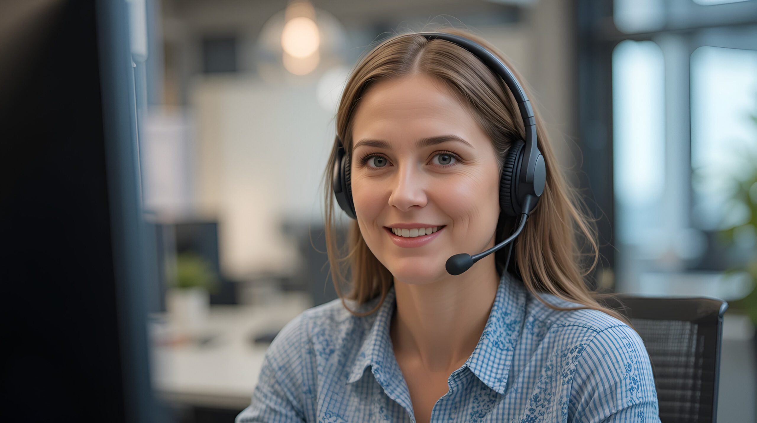 Travailleur à distance francophone avec casque micro travaillant pour une entreprise française depuis son domicile en tant que homeshorer