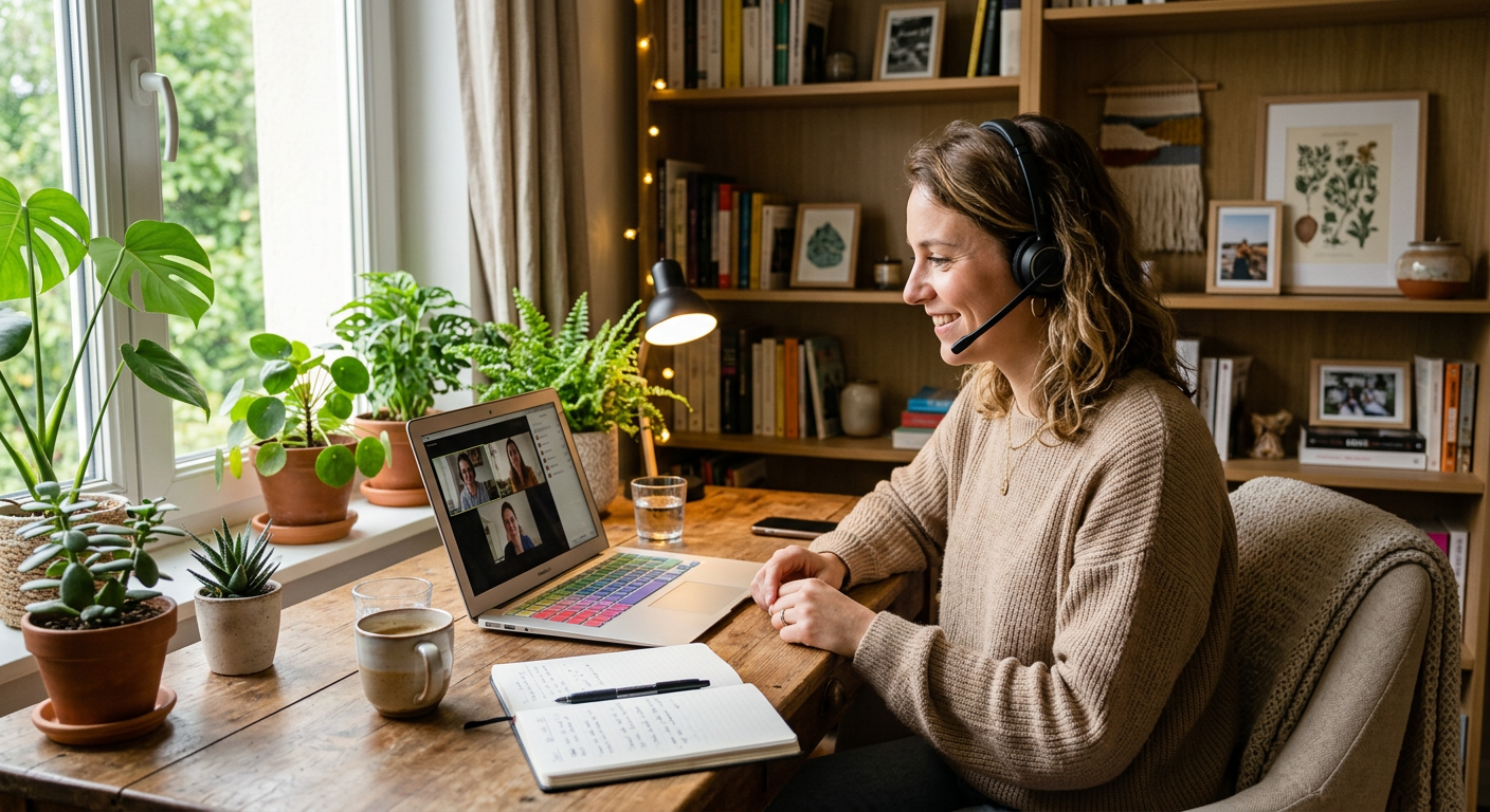 Agent indépendant travaillant depuis son domicile